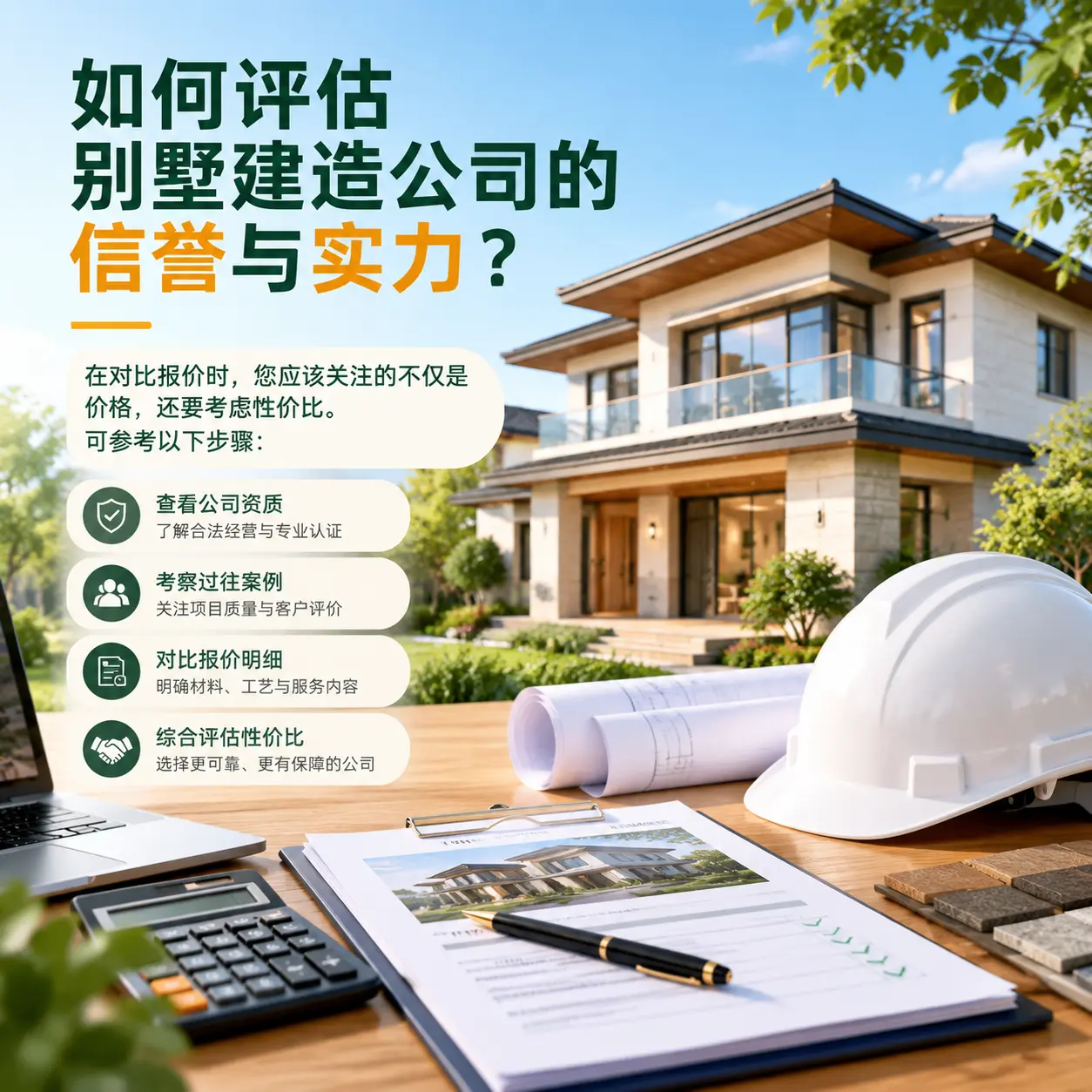 如何评估 江口 别墅建造公司的信誉与实力？